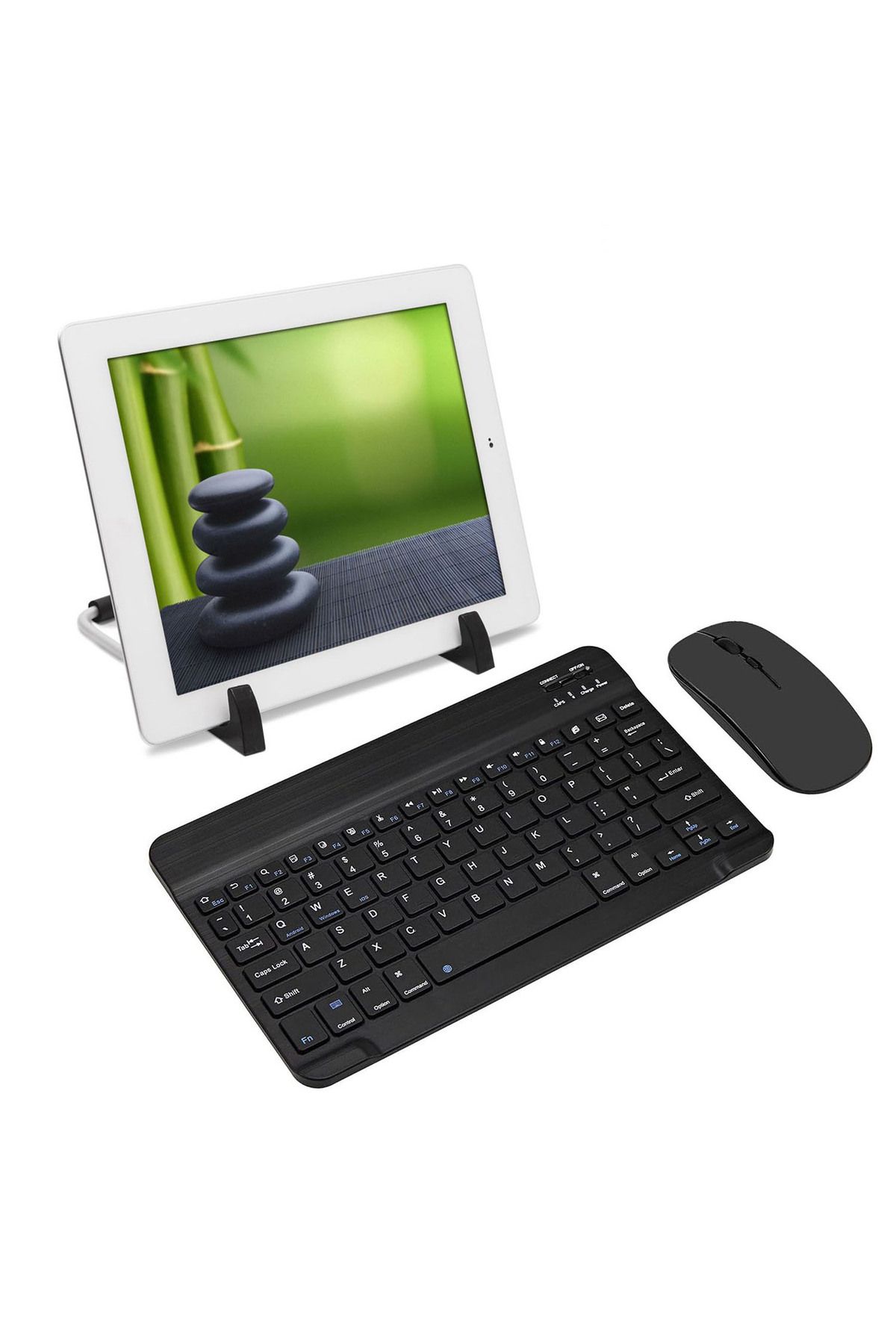 Forzacase Samsung Galaxy Tab S9 ile uyumlu Bluetooth Kablosuz Klavye Mouse + Tablet Standı - FC1088