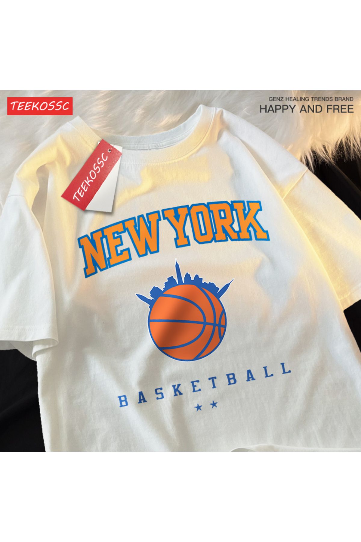 StartMore Y2k Vintage Tişört Tee New York basketbol ligi adam