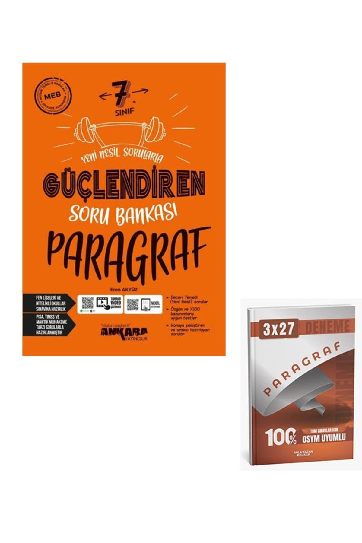 Anla Kazan Yayınları Ankara 2026 7. Sınıf Paragraf Güçlendiren Soru Bankası+Anla Kazan Paragraf