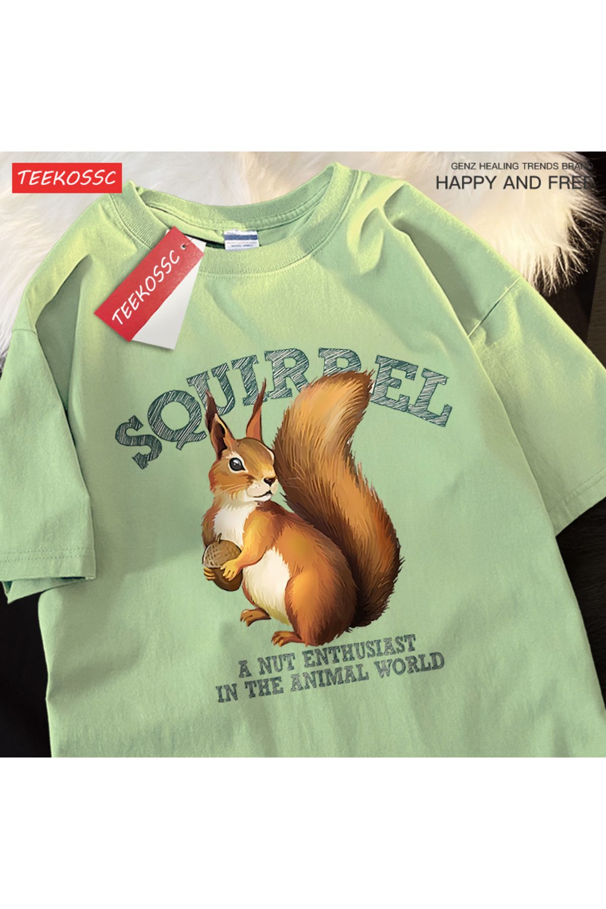 StartMore Y2k Vintage Tişört Tee Sincap bir somun tutkunları