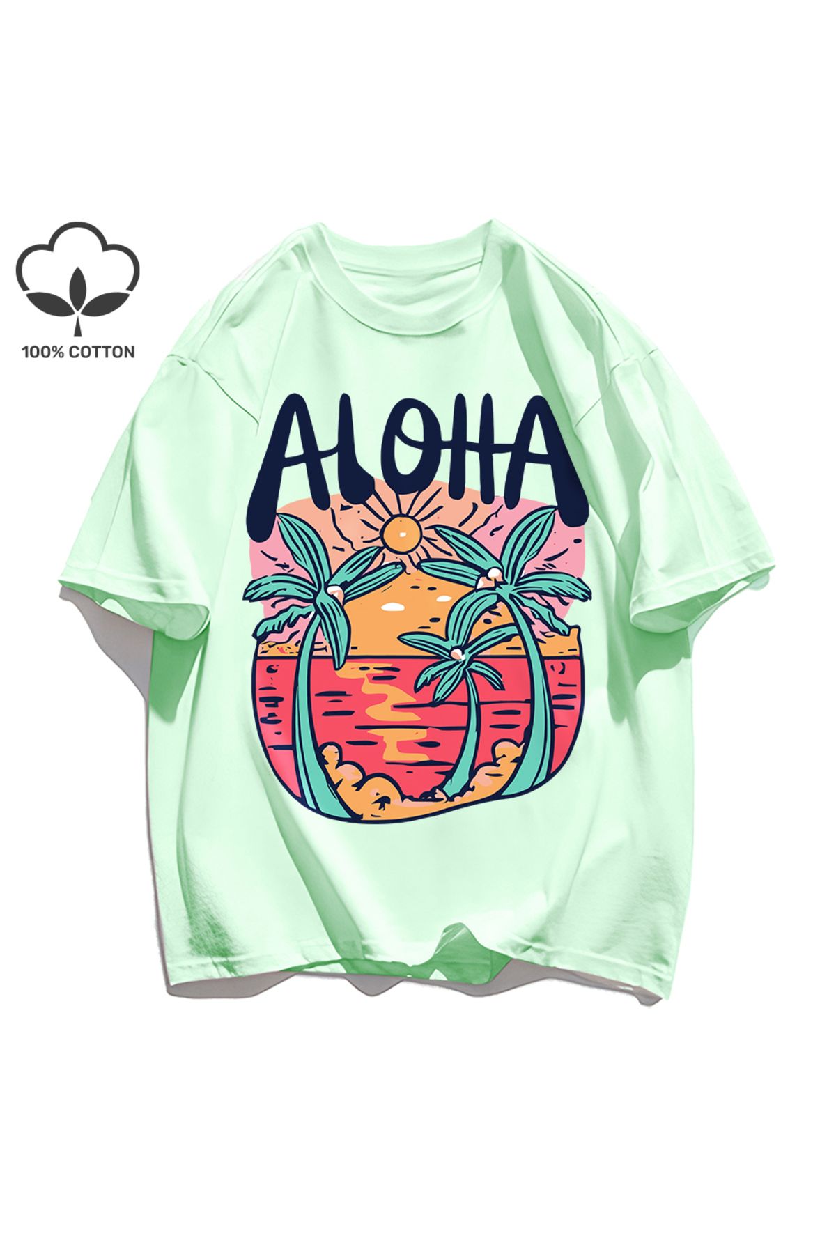 StartMore Y2k Vintage Tişört Tee Plaj Tarzı Aloha Baskılar