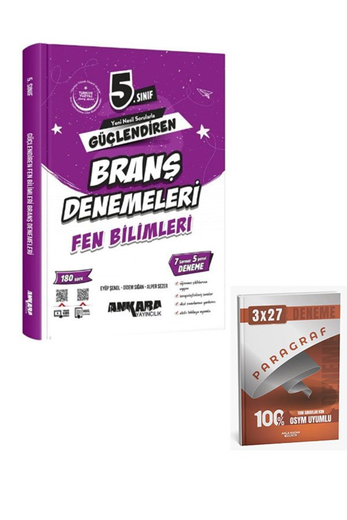 Anla Kazan Yayınları Ankara 2026 5. Sınıf Fen Bilimleri Güçlendiren Branş Denemeleri+Anla Kazan Paragraf