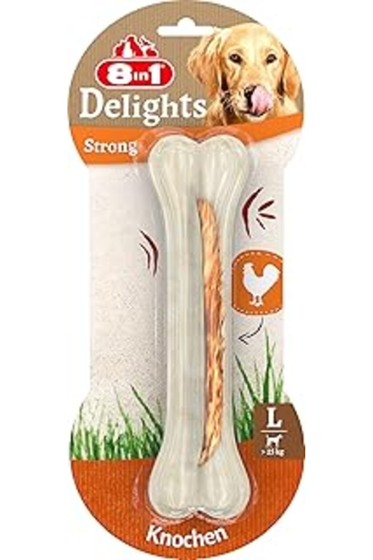 Mu Art Ahşap 8ın1 Delights Strong L Boy Kemik, 130 gr Köpek Ödülü