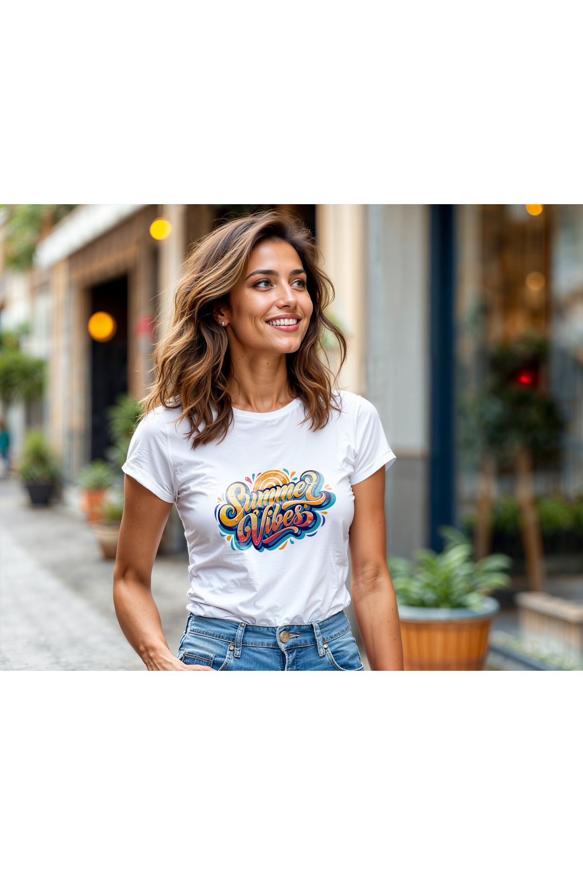 Superheaven Beyaz Oversize Tişört