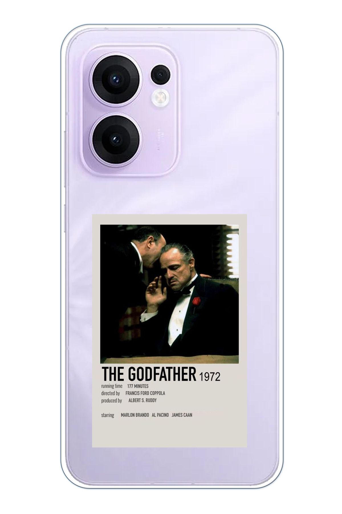 TechTree OPPO Reno 13F Uyumlu The GodFather Baba Poster Tasarımlı Şeffaf Silikon Kılıf