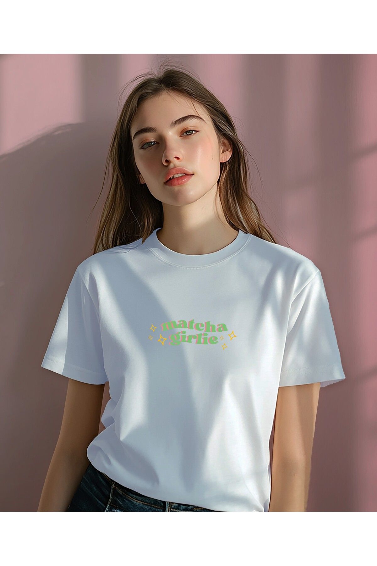 YEACHY Unisex Matcha Addict Baskılı T-Shirt