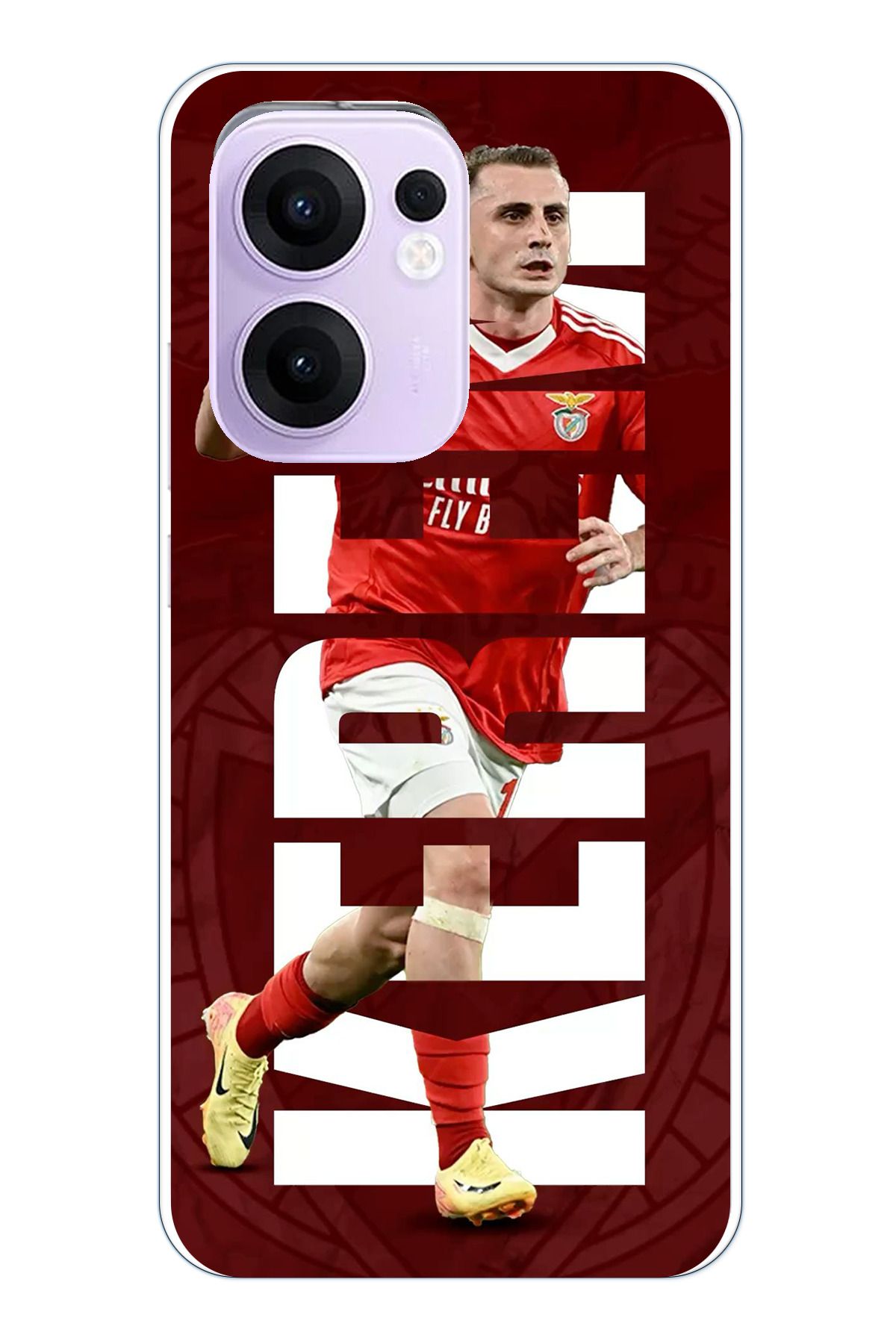 TechTree OPPO Reno 13F Uyumlu Kerem Aktürkoğlu Benfica Şeffaf Silikon Kılıf