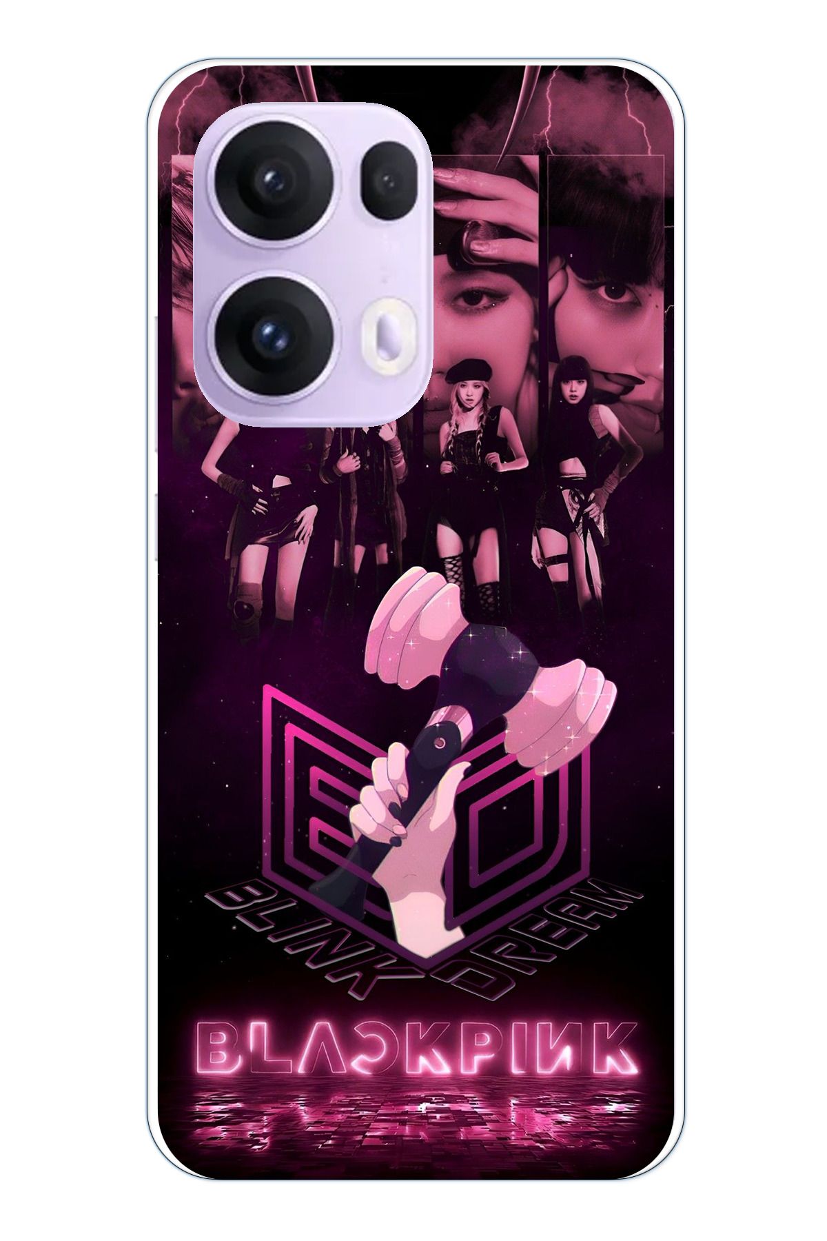 TechTree OPPO Reno 13 PRO Uyumlu Blackpink Poster Şeffaf Silikon Kılıf