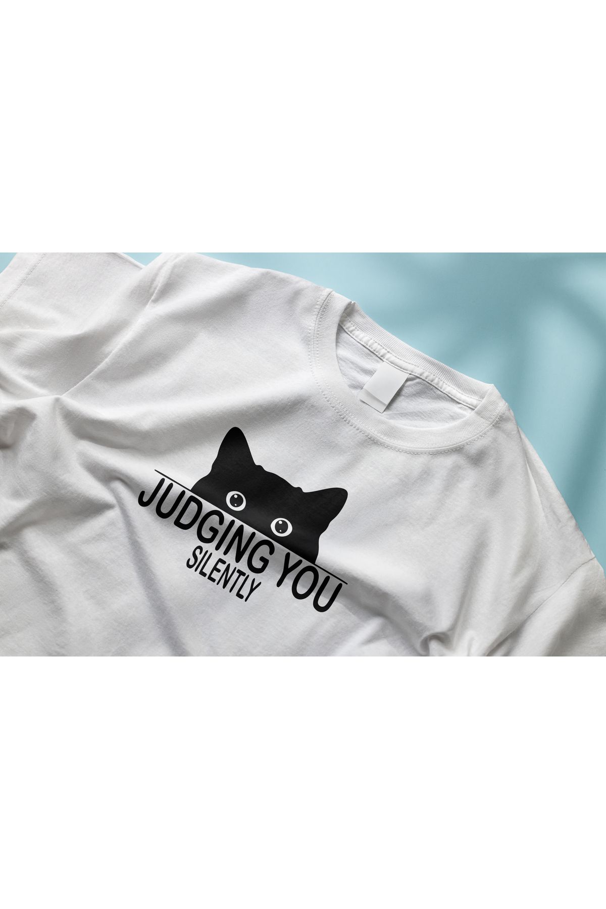 YEACHY Unisex Kedi Komik Baskılı T-Shirt