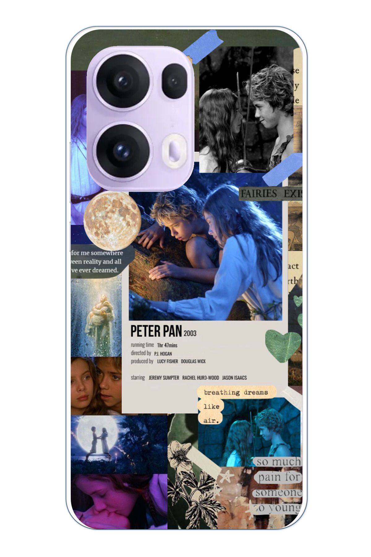 TechTree OPPO Reno 13 PRO Uyumlu Peter Pan Çıkartma Tasarımlı Şeffaf Silikon Kılıf