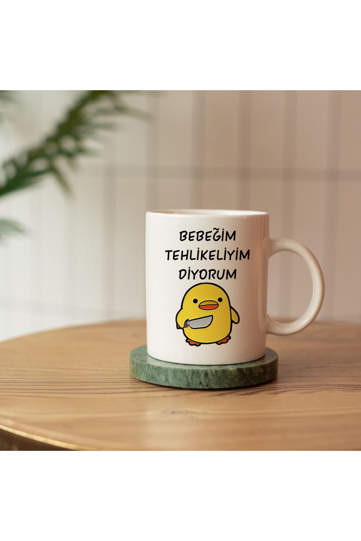 DİLAHOME Bebeğim Tehlikeliyim Yazılı Komik Karakter Baskılı Kupa Bardak