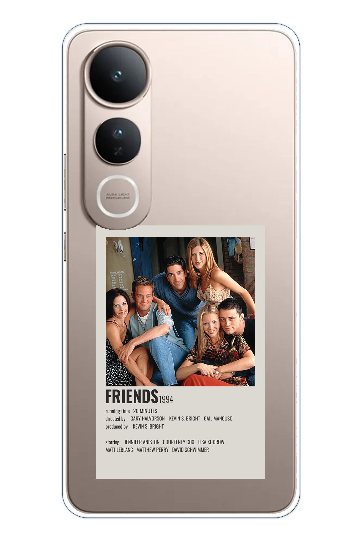 TechTree Vivo V50 Lite Uyumlu Friends Mini Poster Tasarımlı Şeffaf Silikon Kılıf
