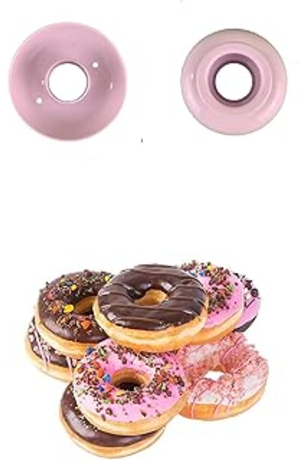 Mu Art Ahşap Evefix Pratik Donut Kek Kalıbı Hamur Kesici Şekillendirici Kalıp Aparat