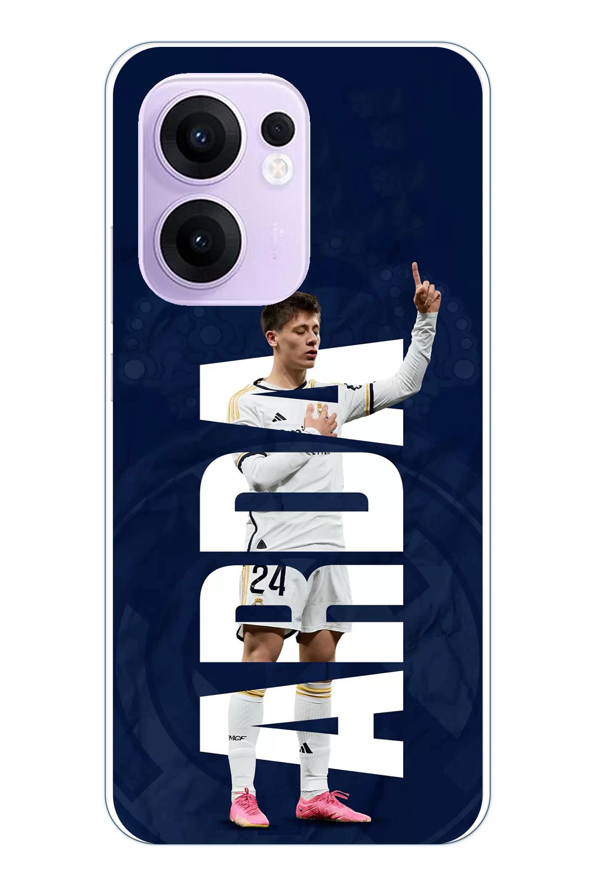 TechTree OPPO Reno 13F Uyumlu Arda Güler Mavi Şeffaf Silikon Kılıf