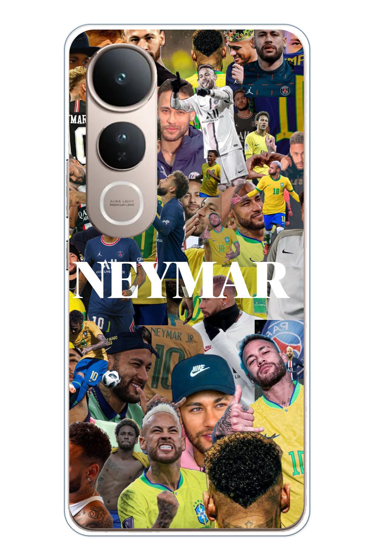 TechTree Vivo V50 Lite Uyumlu Neymar Brezilya Şeffaf Silikon Kılıf
