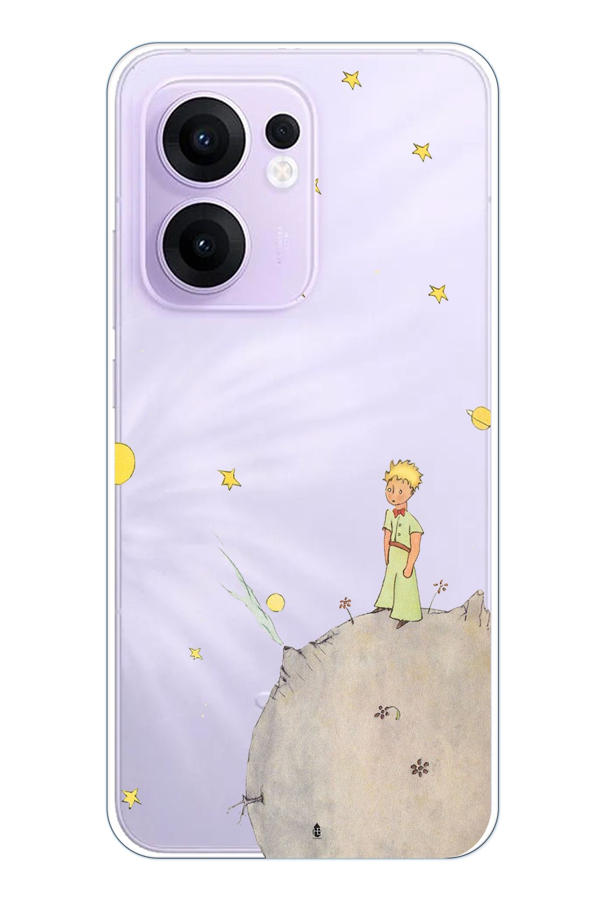 TechTree OPPO Reno 13F Uyumlu Küçük Prens Tasarımlı Şeffaf Silikon Kılıf