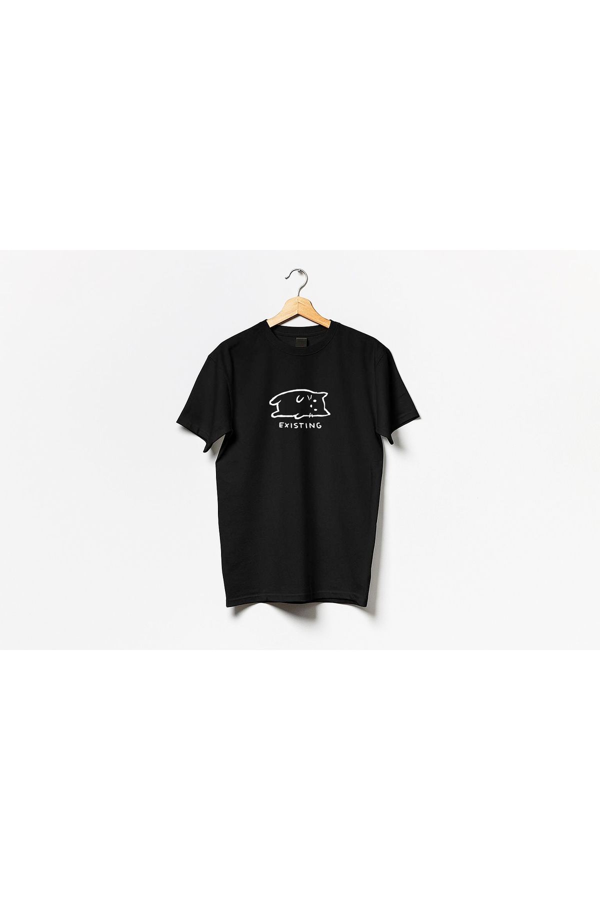YEACHY Unisex Komik Kediler Baskılı T-Shirt