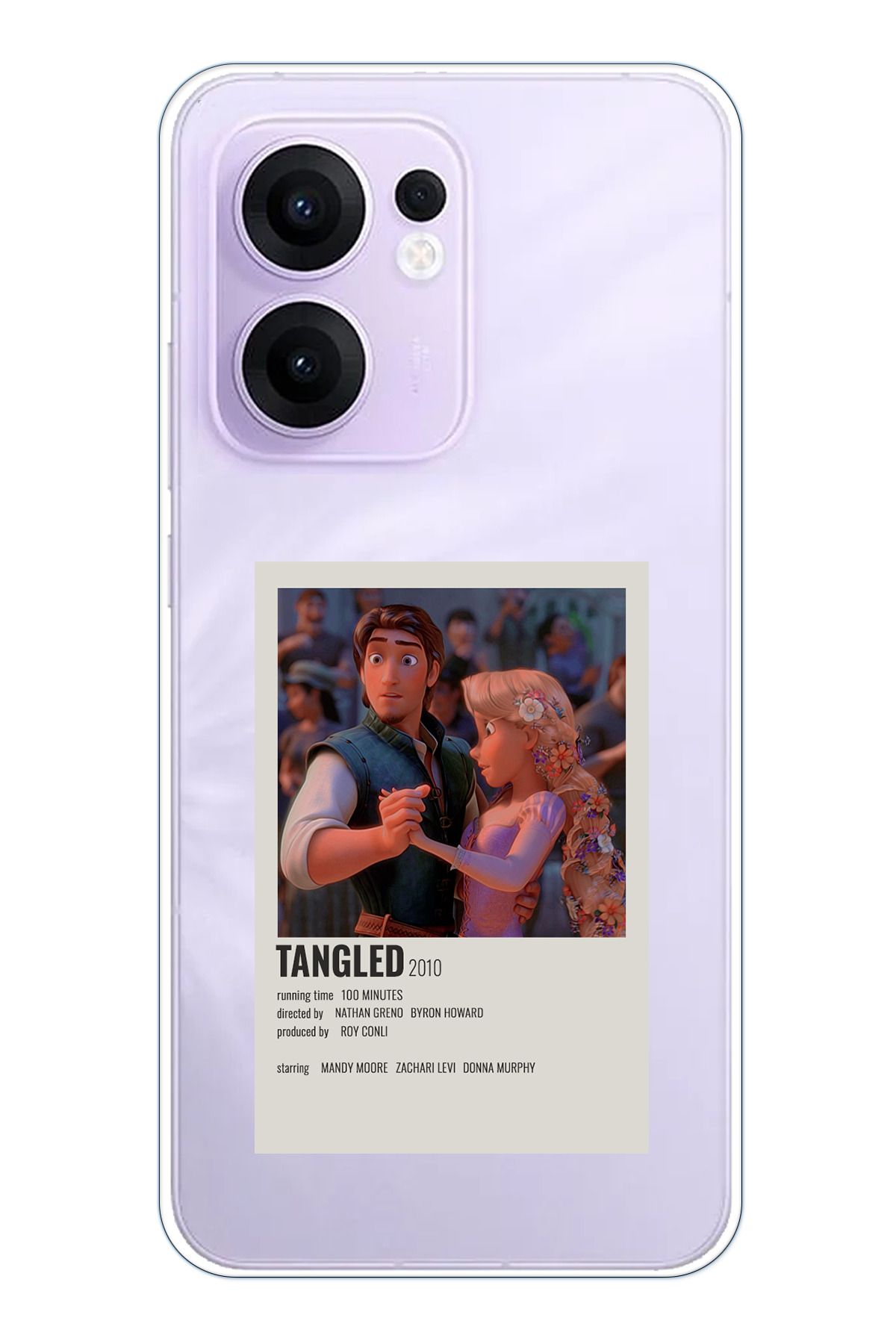 TechTree OPPO Reno 13F Uyumlu Rapunzel Tangled Tasarımlı Şeffaf Silikon Kılıf