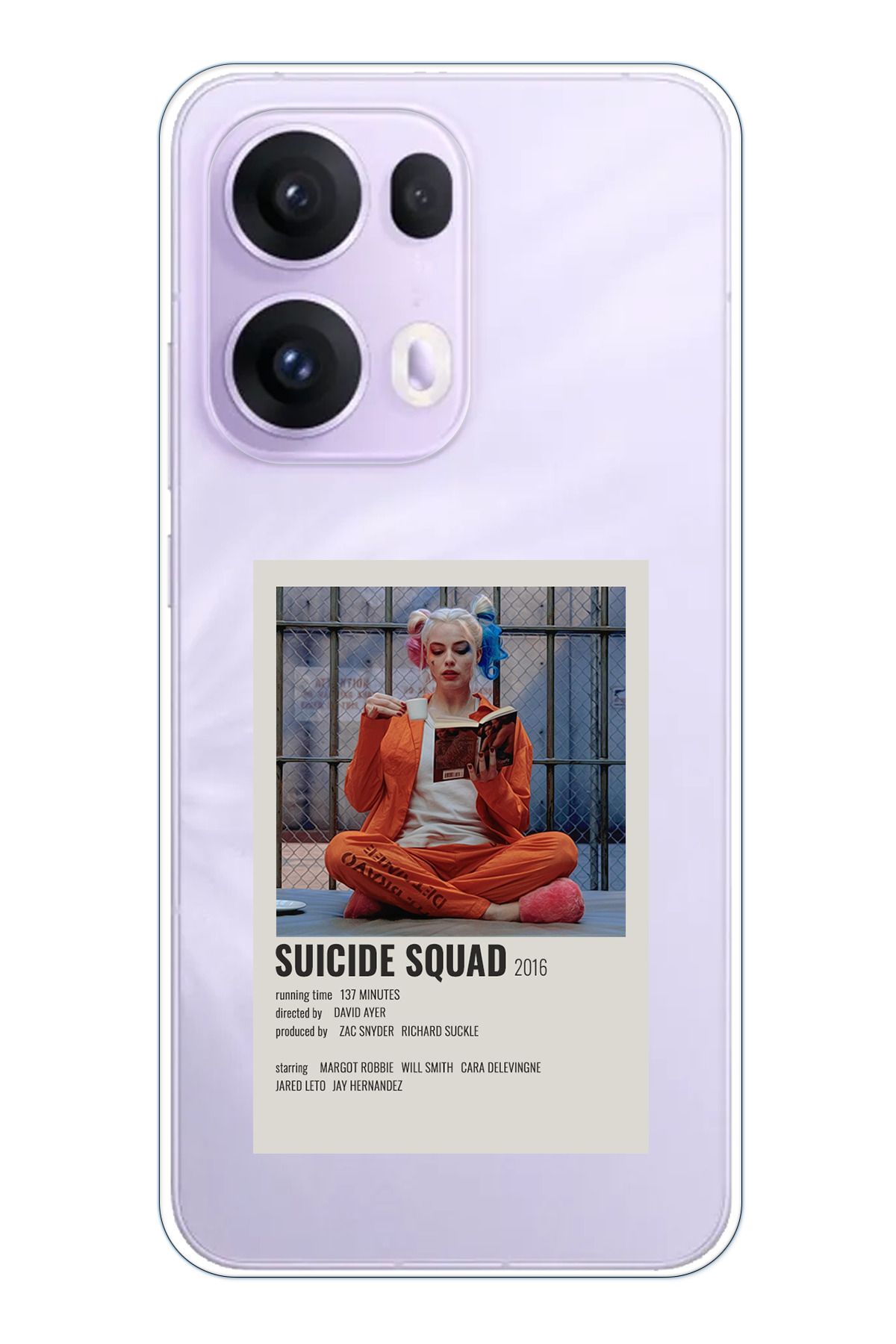 TechTree OPPO Reno 13 PRO Uyumlu Suicide Squad Tasarımlı Şeffaf Silikon Kılıf