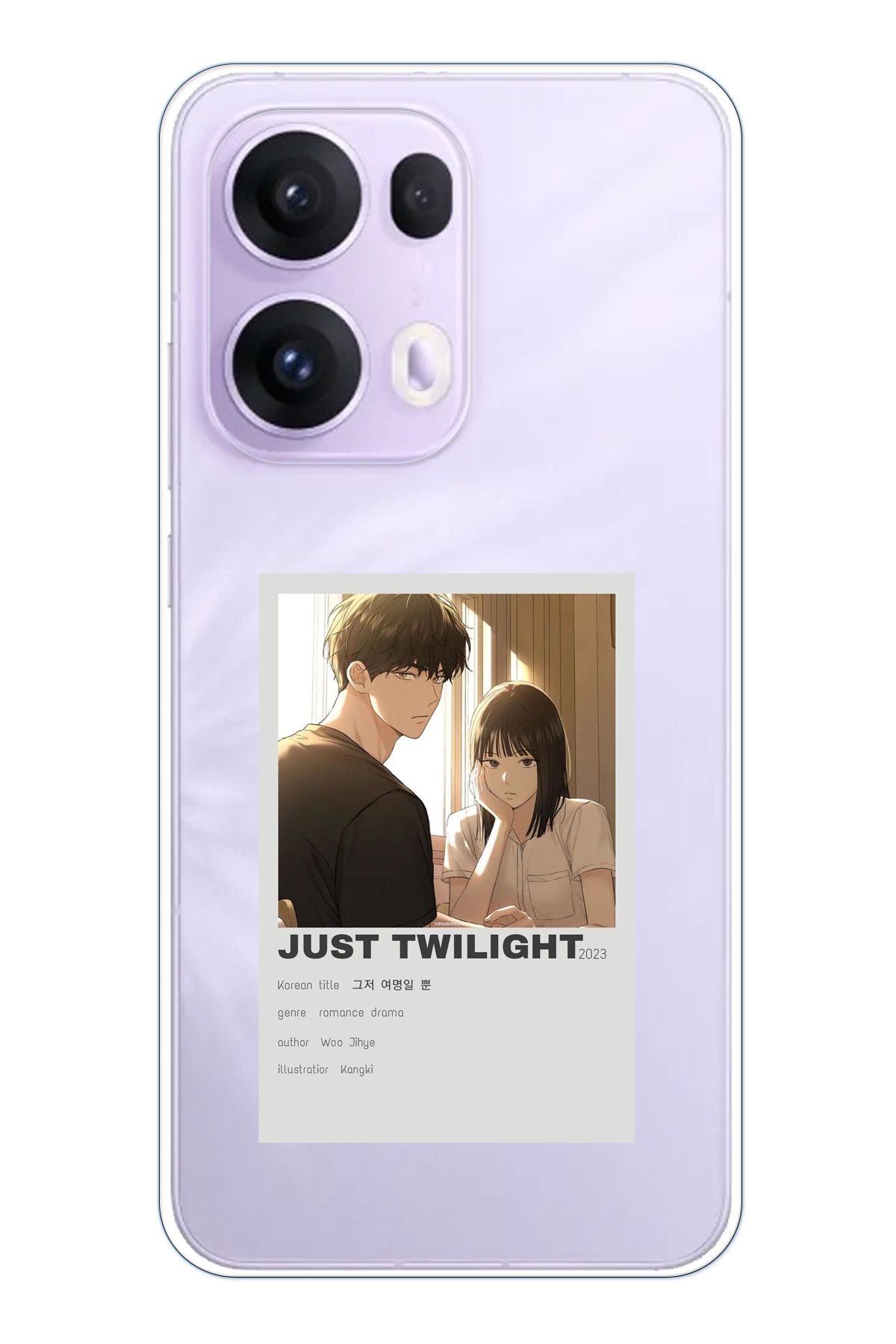 TechTree OPPO Reno 13 PRO Uyumlu Just Twilight Tasarımlı Şeffaf Silikon Kılıf