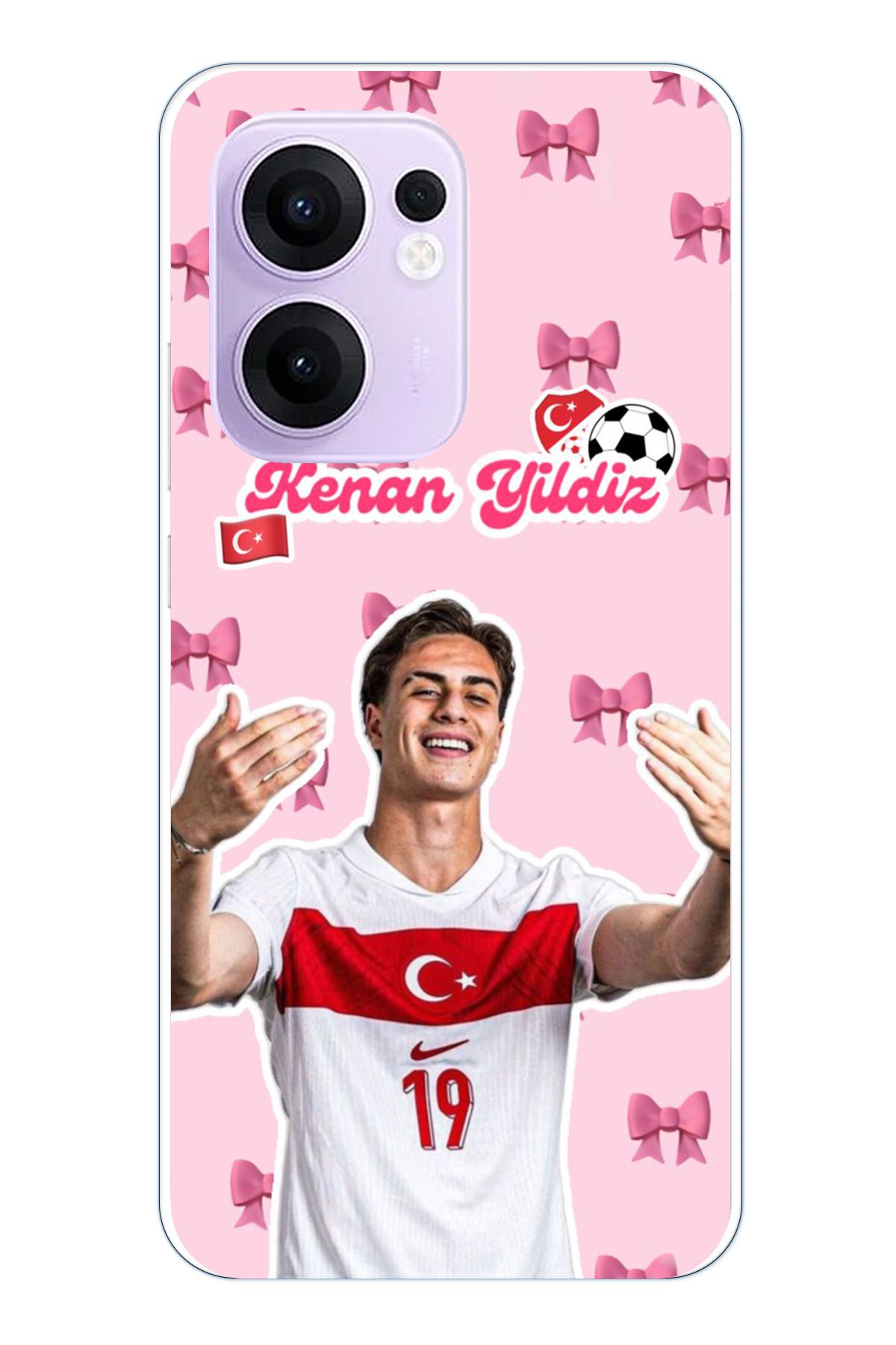 TechTree OPPO Reno 13F Uyumlu Kenan Yıldız Kurdele Şeffaf Silikon Kılıf