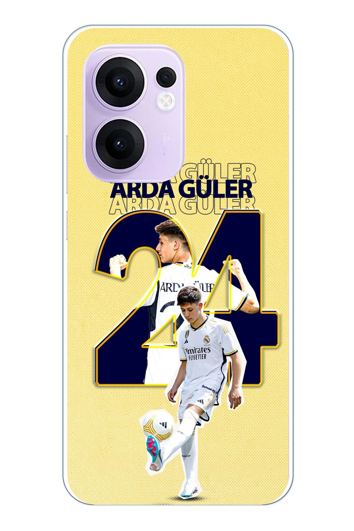 TechTree OPPO Reno 13F Uyumlu Arda Güler Skills Şeffaf Silikon Kılıf