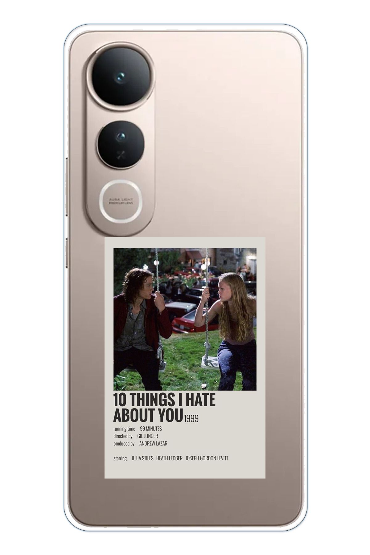 TechTree Vivo V50 Lite Uyumlu 10 things i hate about you Tasarımlı Şeffaf Silikon Kılıf