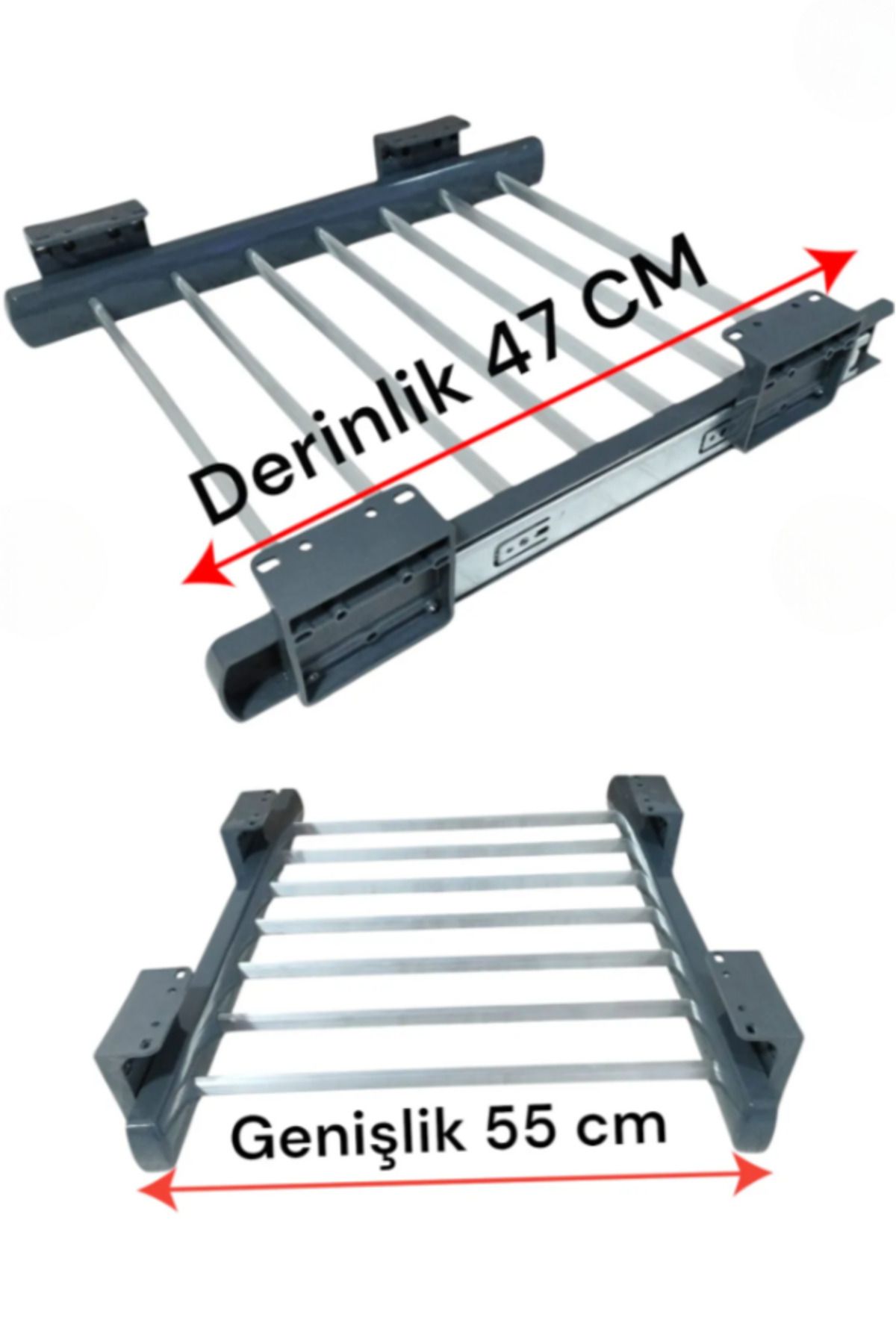 evizmo Dolap Içi Raylı Pantolonluk Askılığı 55*47 Cm Üst Rafa Montaj Olur