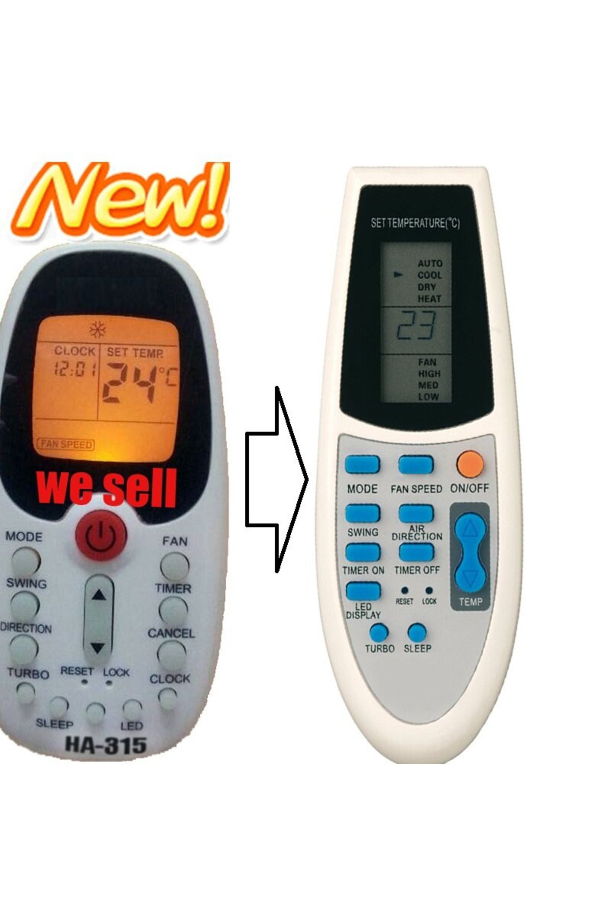Midea R06-BGE Klima Kumandası – Eşdeğer
