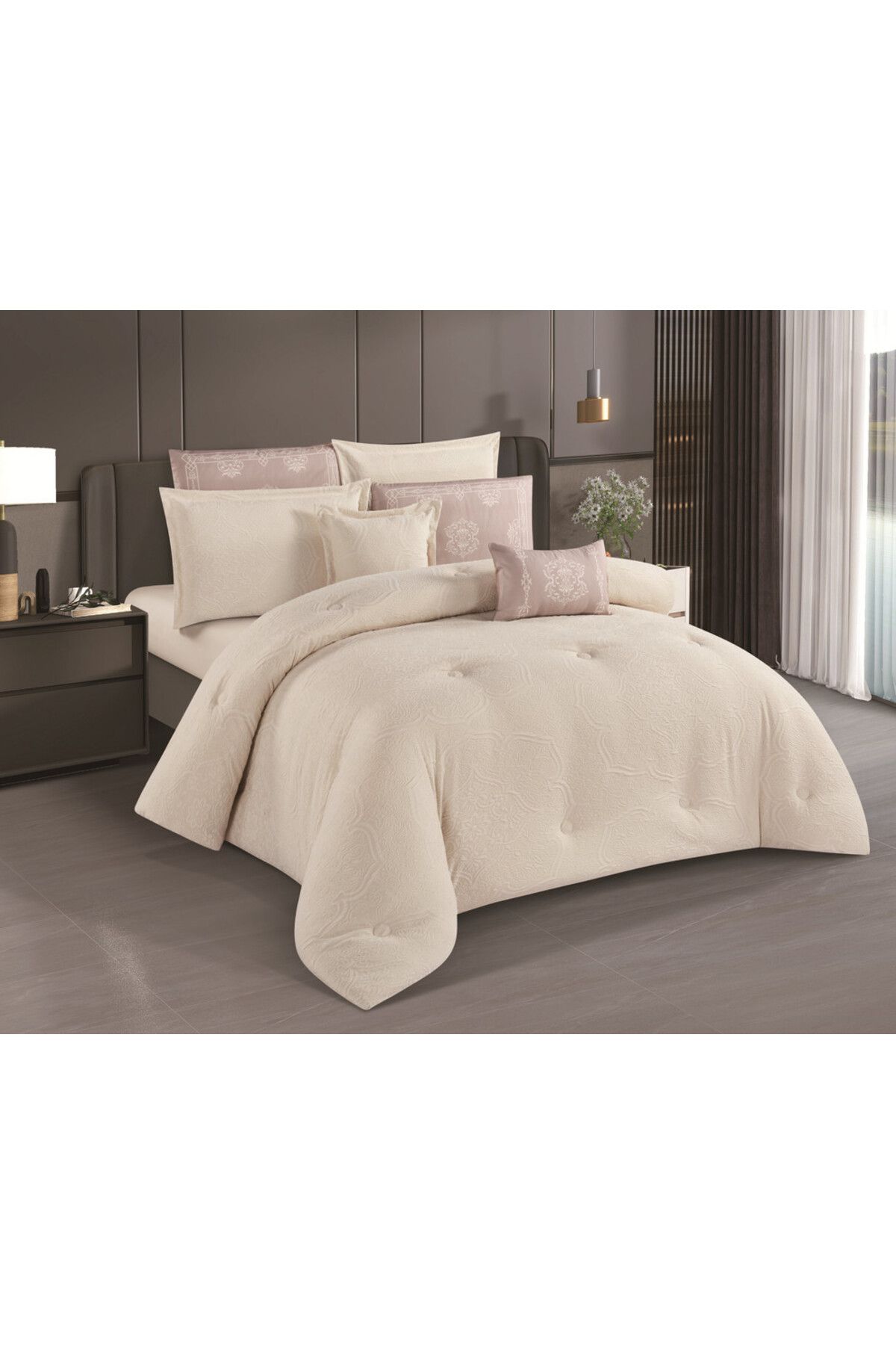 HOURS-Horse 8-piece soft jacquard comforter set with a modern and distinctive design Corey-07 2