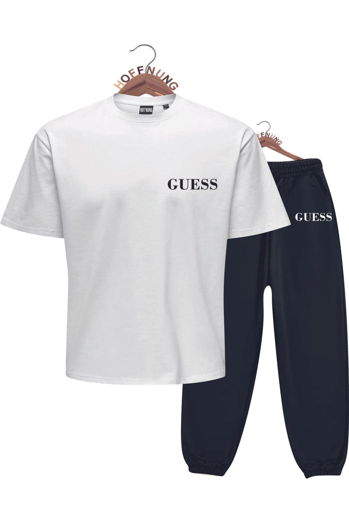 HOFFNUNG Unisex Erkek/Kadın Bisiklet Yaka baskılı Alt Üst eşofman Takım