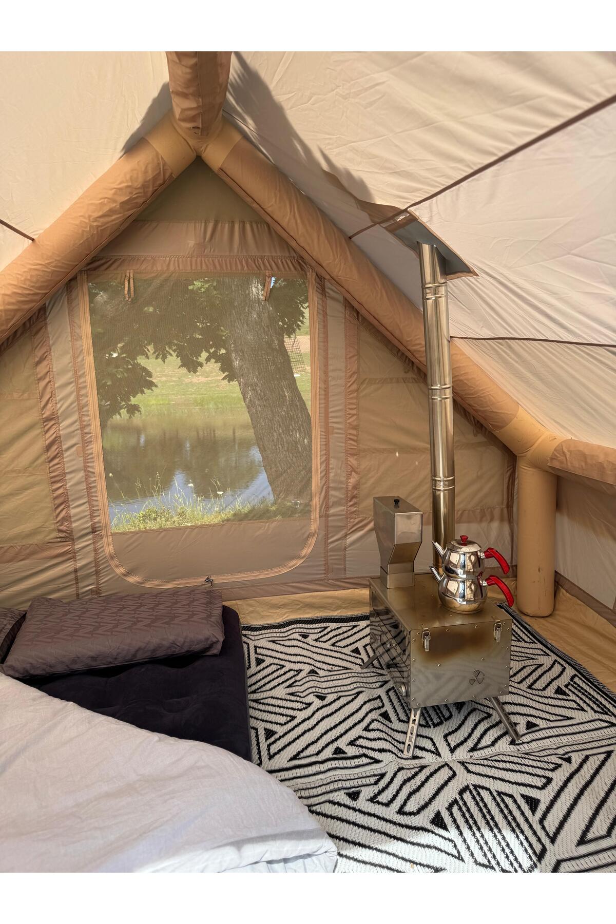 Realx Portatif Kuzineli Pelet&Odun Kamp , Piknik , Outdoor Sobası
