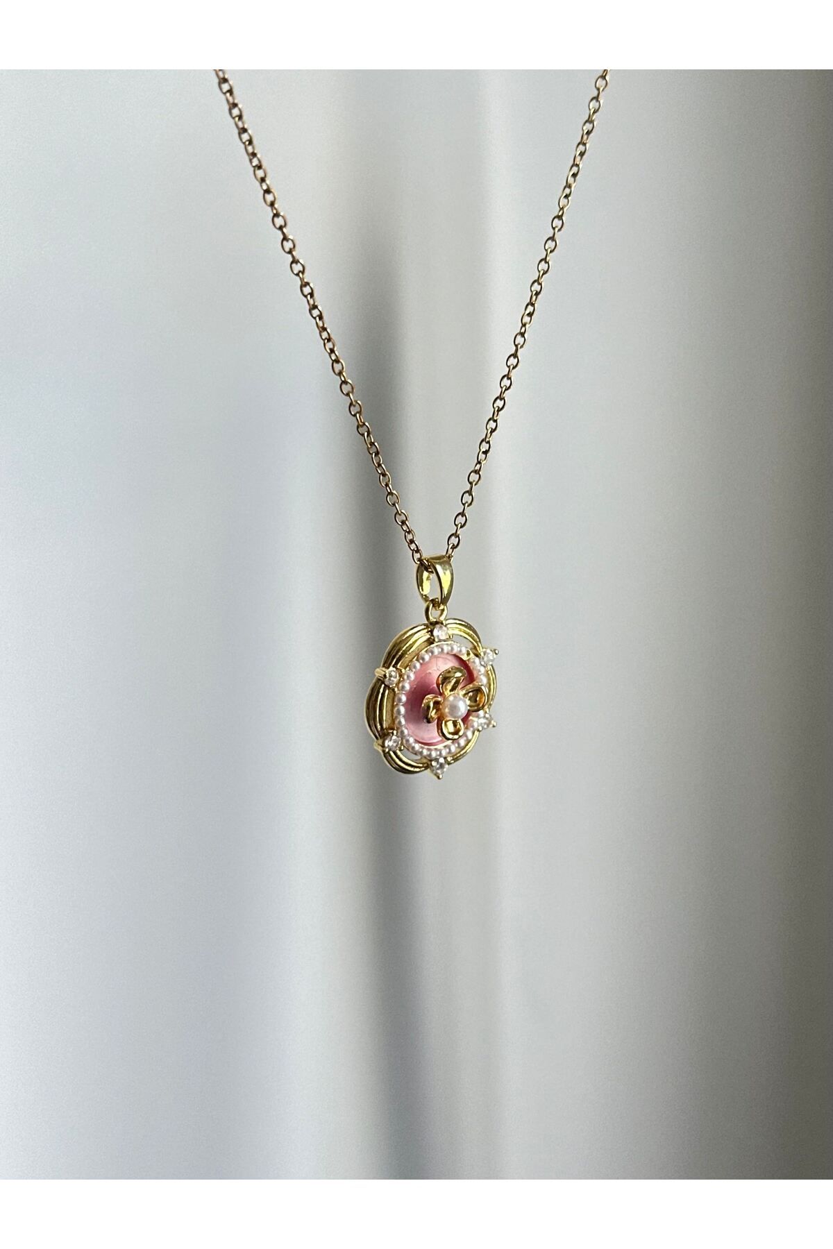 YOUES JEWELRY 316L Çelik Vintage Gold Kolye Kolye