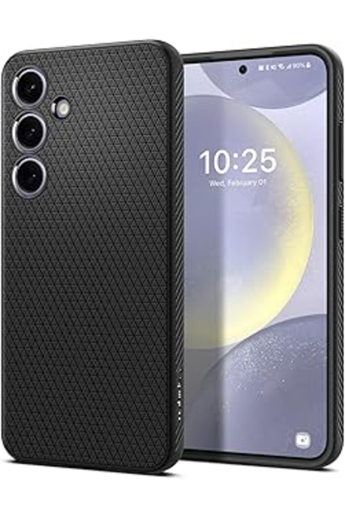 Mu Art Ahşap Galaxy S24 Kılıf Liquid Air Matte Black - Acs07347
