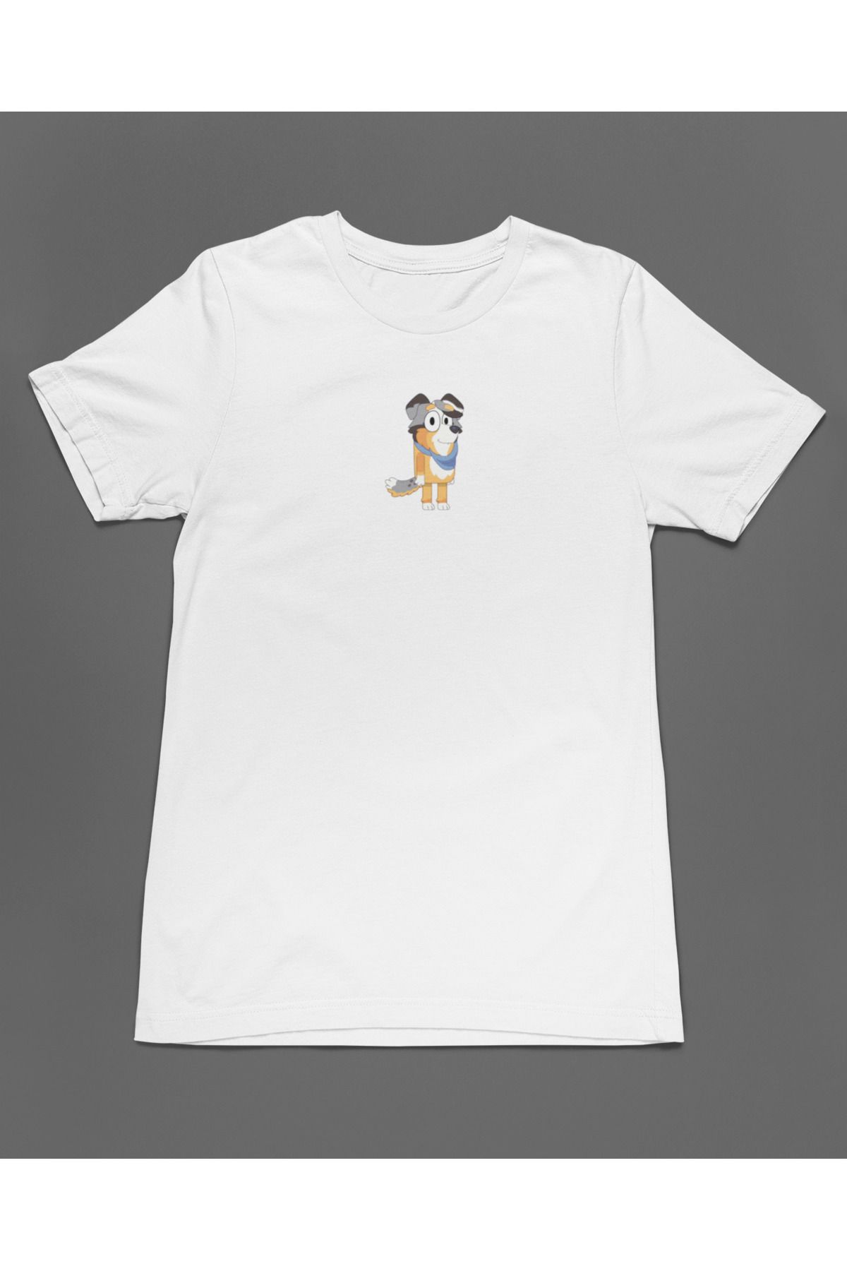 Bumeta Bluey Sevimli Köpek Kardeşler Frisky Unisex Tişört T-Shirt
