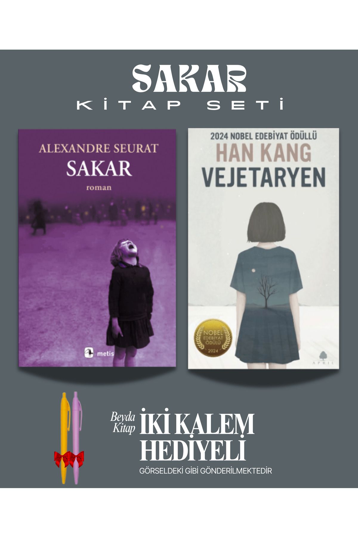 Metis Yayınları Sakar - Vejetaryen - Alexandre Seurat - Kitap Seti - İki Kalem Hediyeli