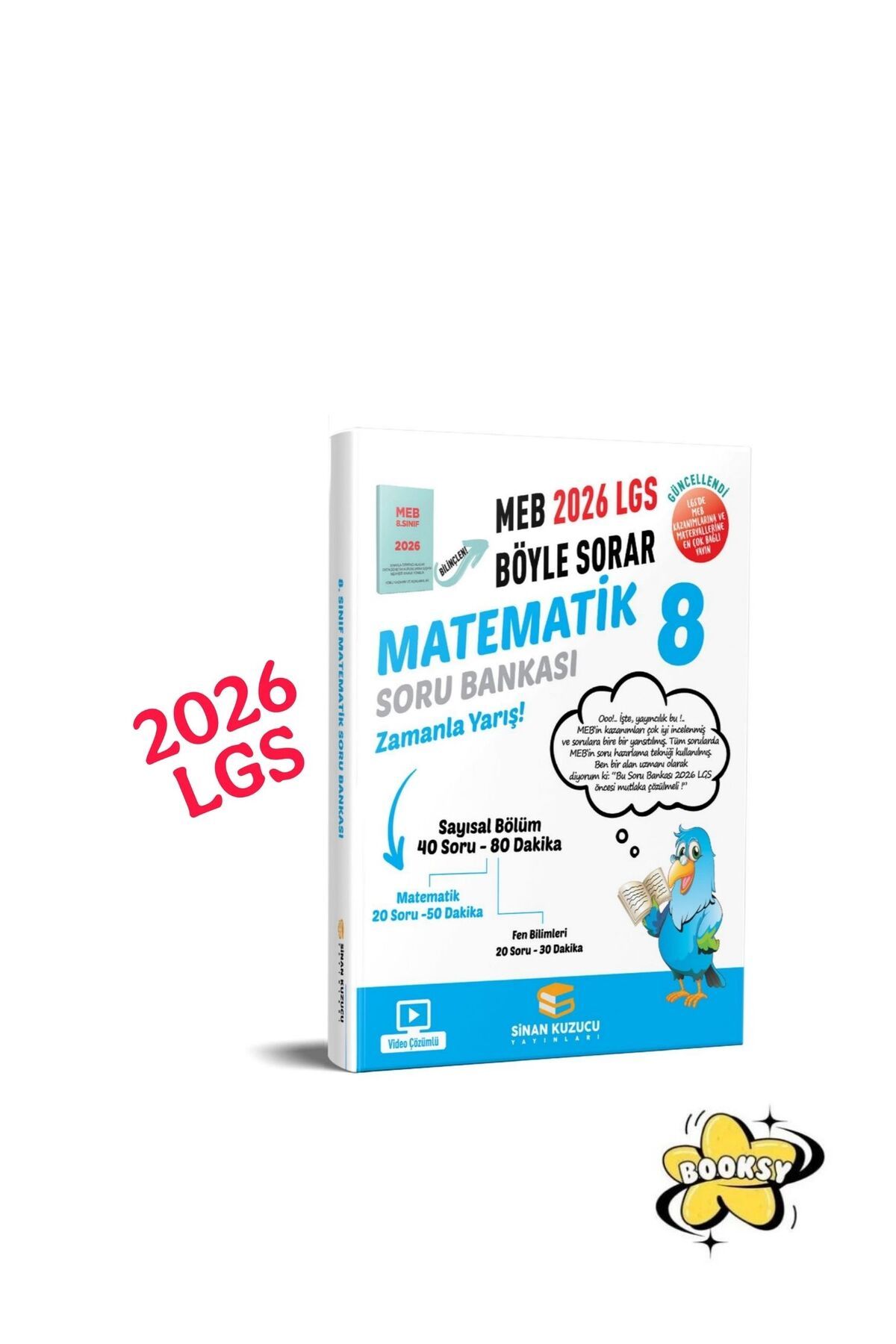 SİNAN KUZUCU YAYINLARI 8. Sınıf 2026 Lgs Meb Böyle Sorar MATEMATİK Soru Bankası Video Çözümlü - BOOKSY