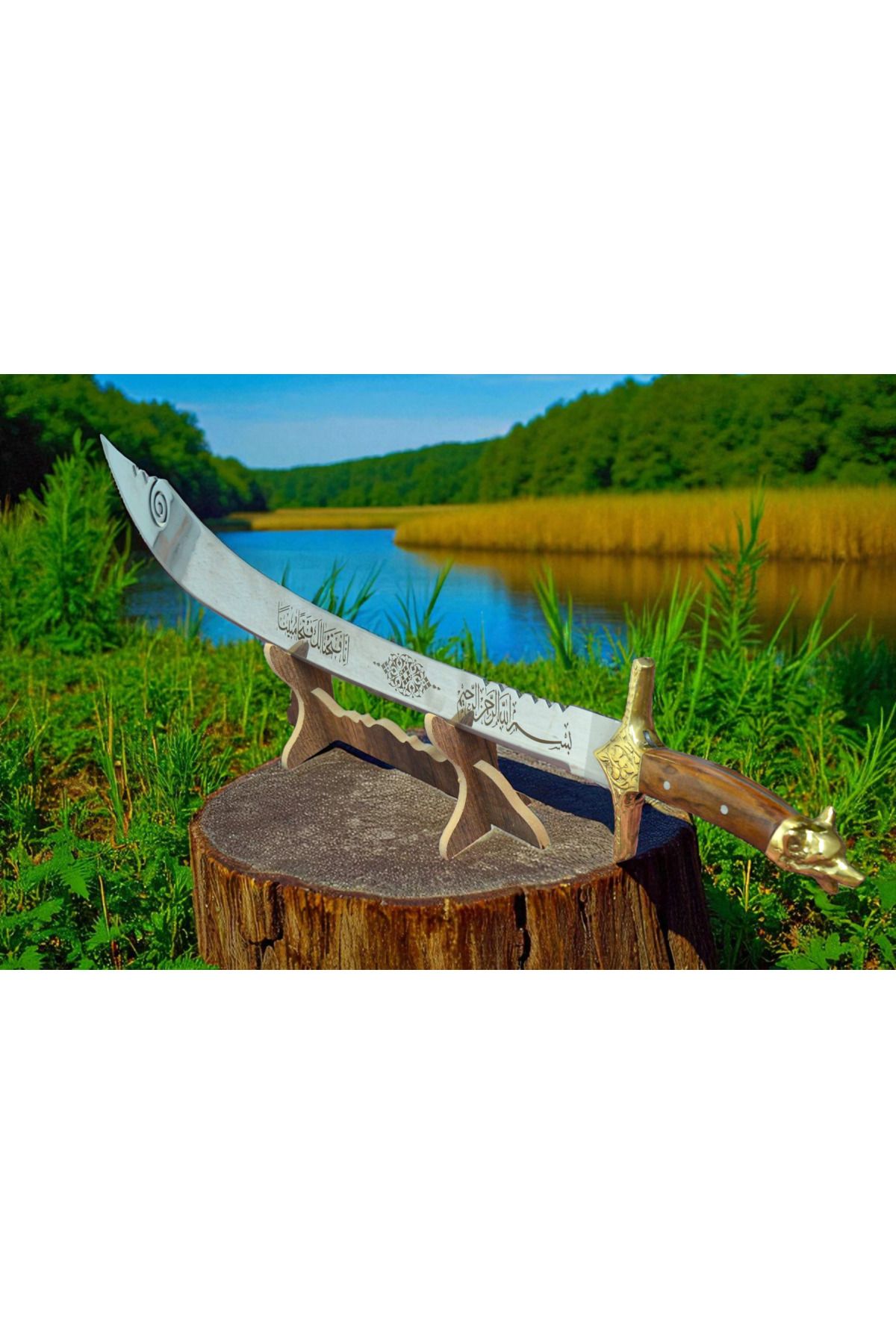 MERTCAN KNİFE 90 cm kurt başlı kılıç outdoor av ve kamp bıçağı mutfak bıçağı çakı kasap et bıçağı