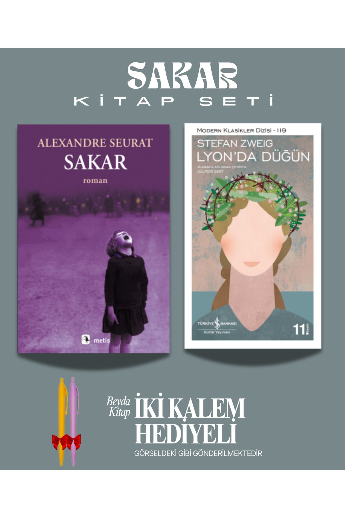 Metis Yayınları Sakar - Lyonda Düğün - Alexandre Seurat - Kitap Seti - İki Kalem Hediyeli