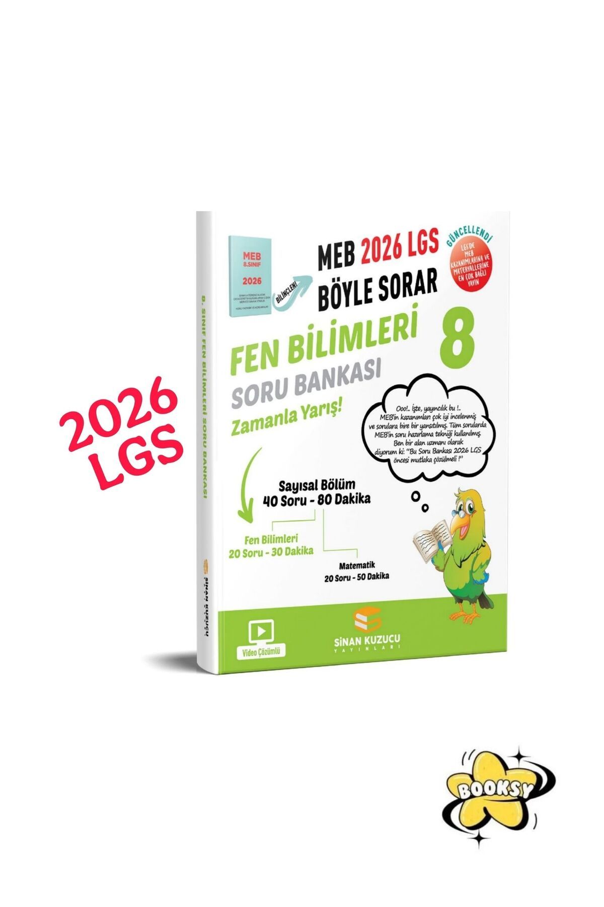 SİNAN KUZUCU YAYINLARI 8. Sınıf 2026 Lgs Meb Böyle Sorar FEN BİLİMLERİ Soru Bankası Video Çözümlü- BOOKSY
