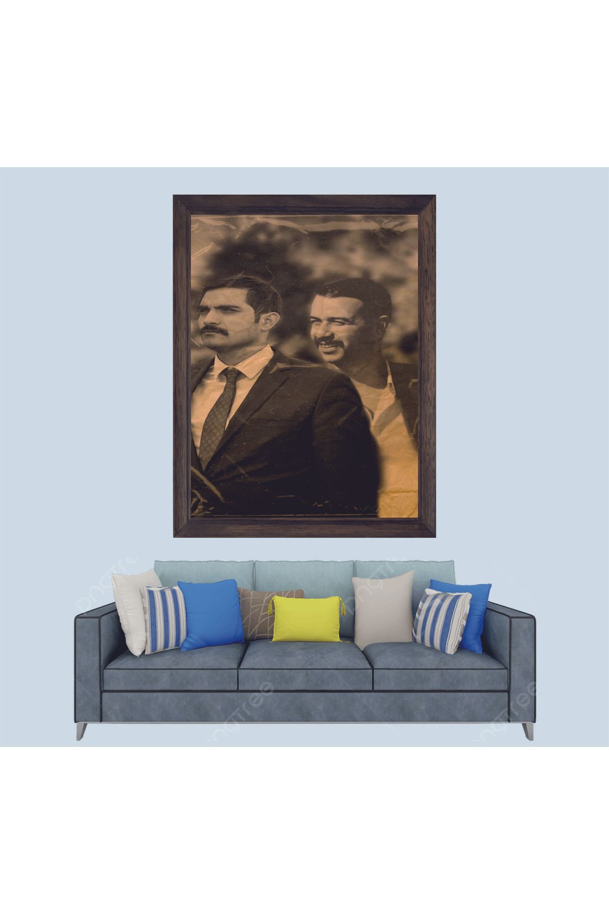 Lioncraft Fırat Çakıroğlu ve Sinan Ateş Çerçeveli Duvar Tablosu 20x30 cm