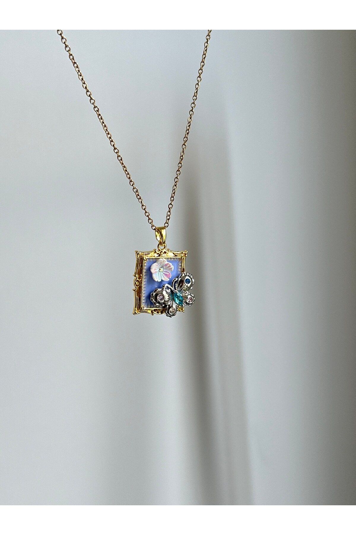 YOUES JEWELRY 316L Çelik Vintage Gold Kolye Kolye