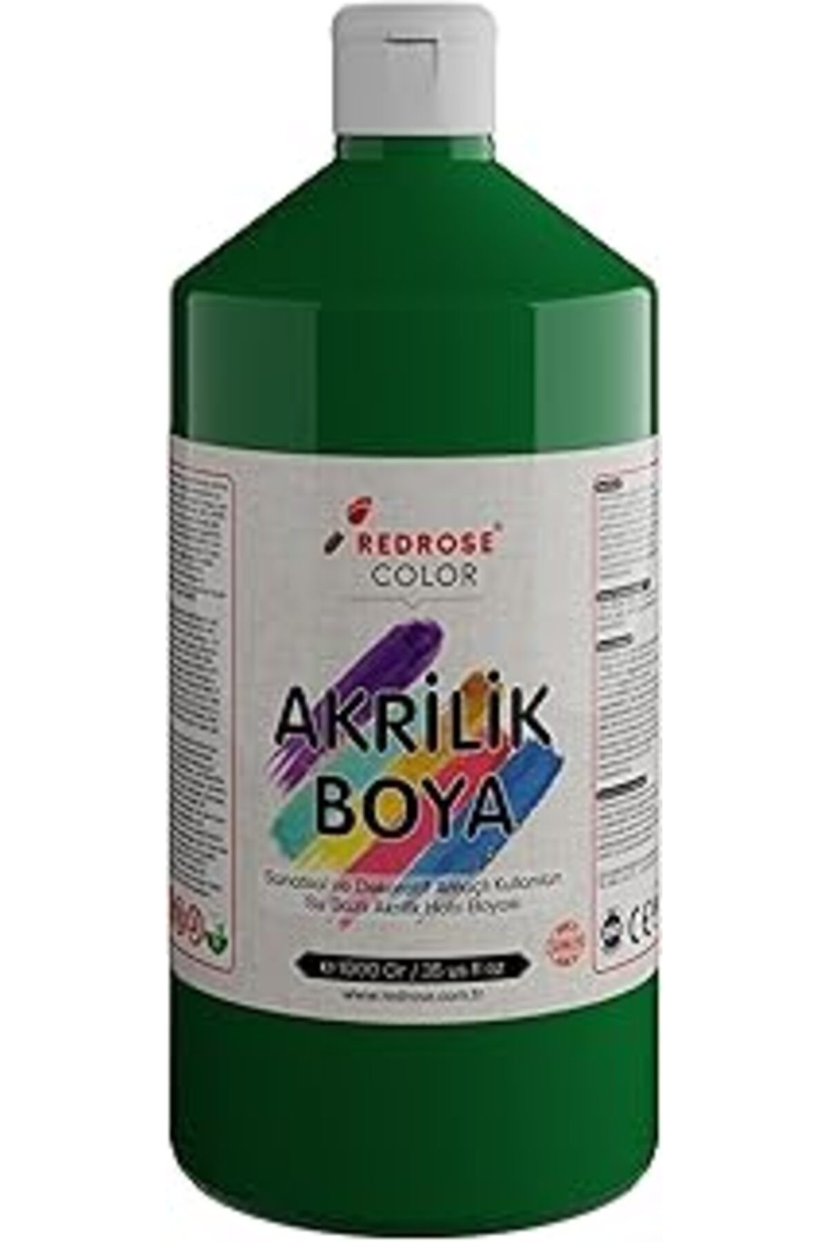 Mu Art Ahşap Red Rose Yeşil Akrilik Boya 1000 Gr