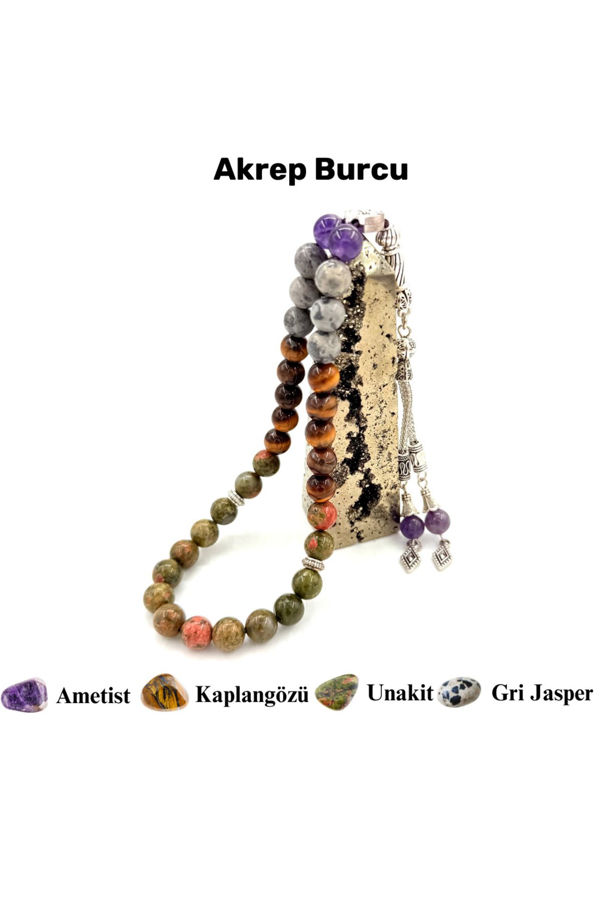 ŞUFAYS Akrep Burcu Doğal Taş Tesbih