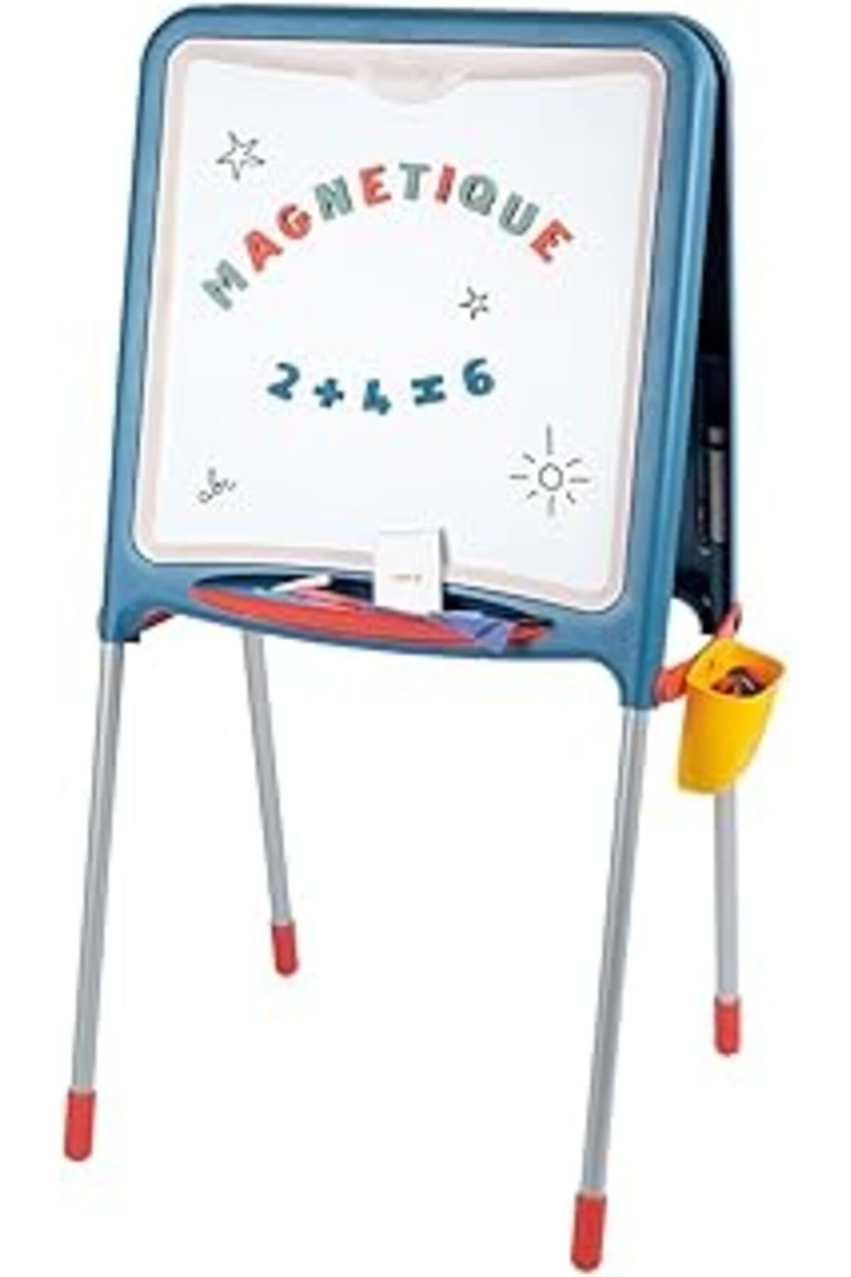 Mu Art Ahşap - Masa Tüpleri - Çift Taraflı Beyaz Manyetik Arduvaz Tebeşir - Çıkarılabilir Tebeşir Tepsisi - 80 A