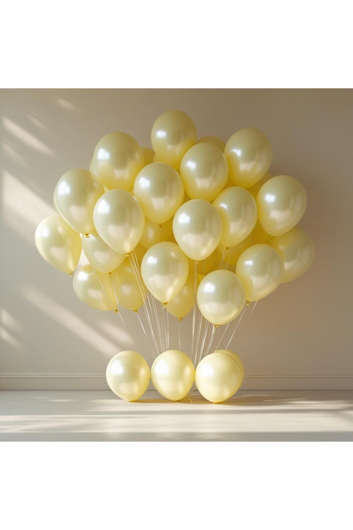ikm balon 20'li 12 inç Pastel Sarı Balon 30 cm