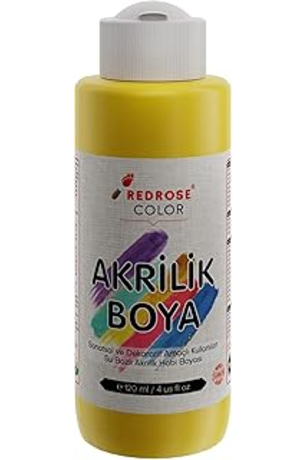 Qedii Red Rose Sarı Akrilik Boya 120 Ml