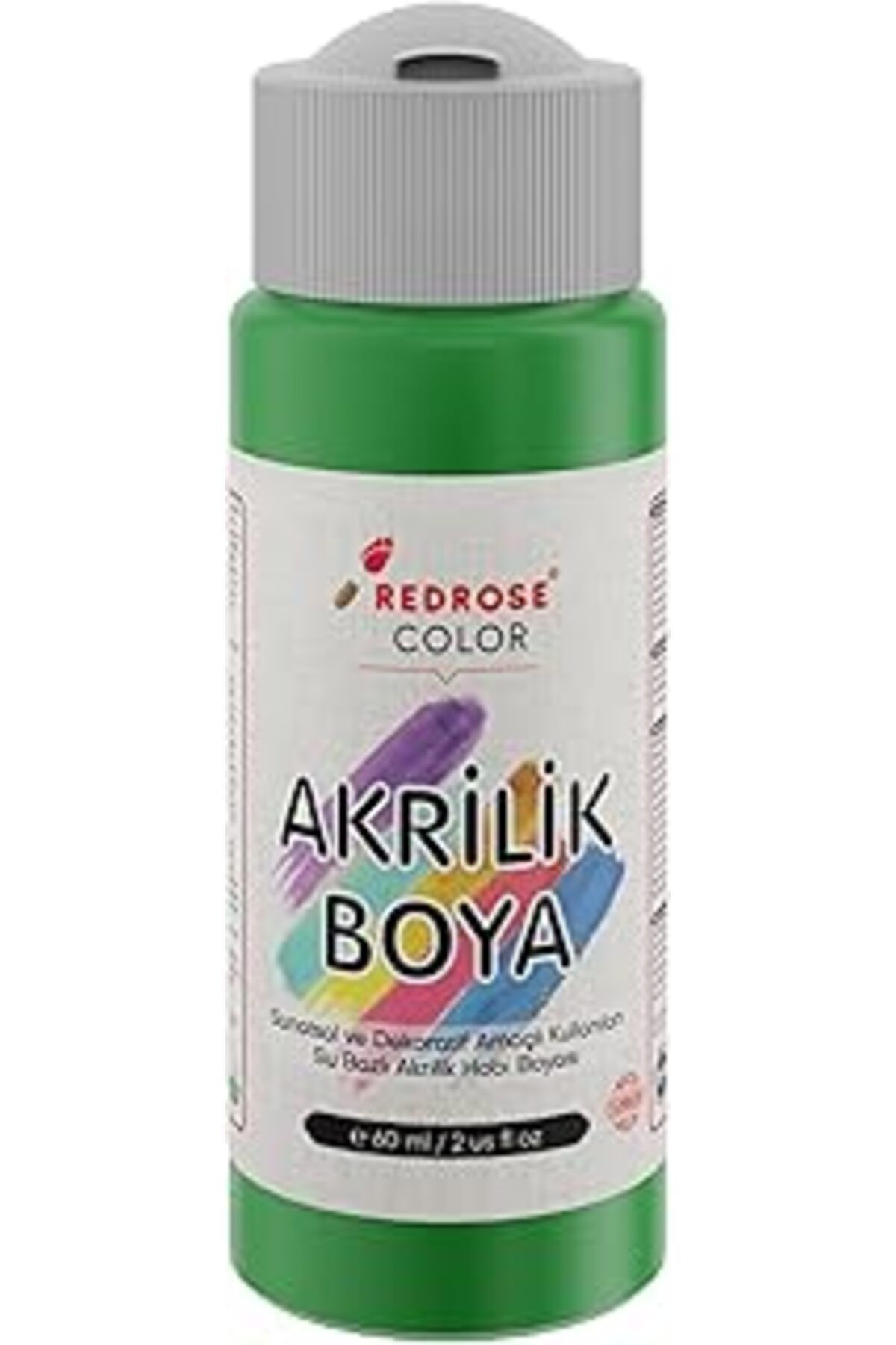 Qedii Red Rose Yeşil Akrilik Boya 60 Ml