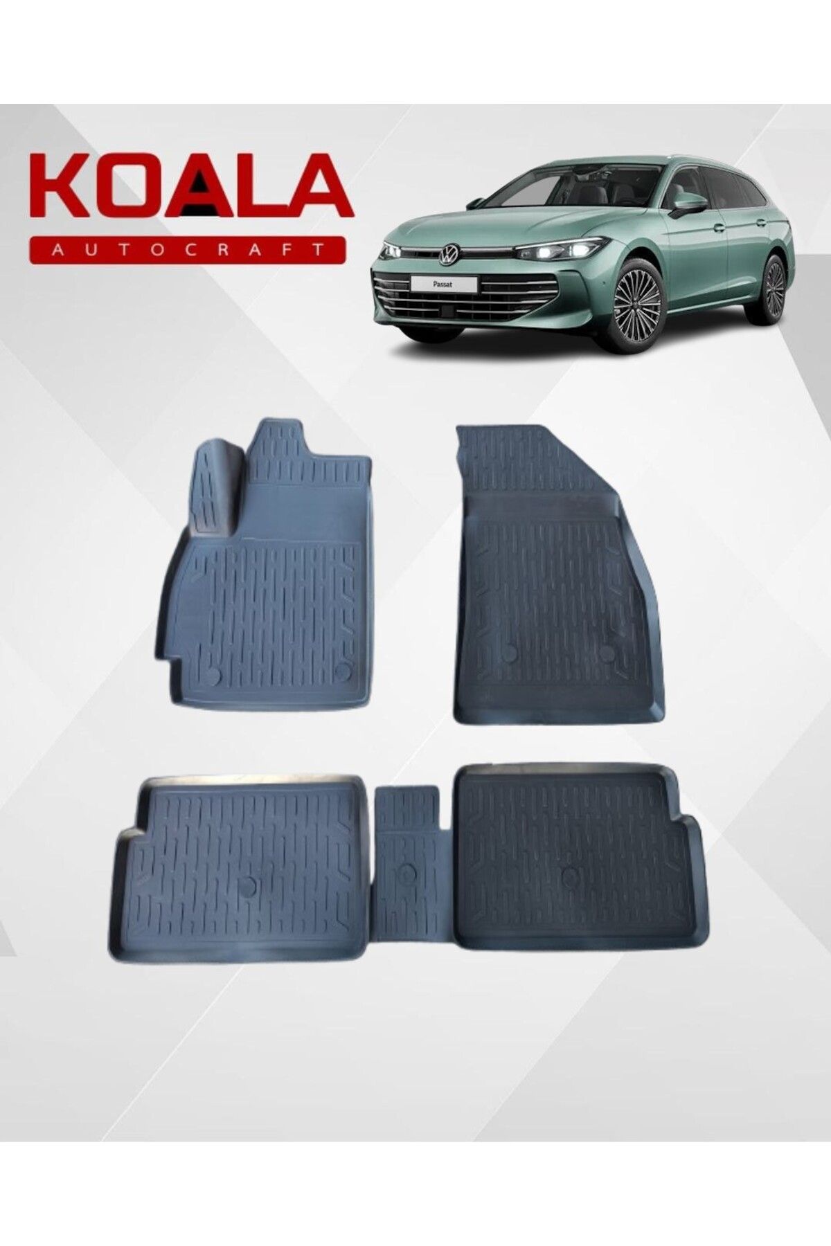 KoalaOtoTekstil VW PASSAT B9 VARİANT (2024+..) Ile Uyumlu - Araca Özel Paspas