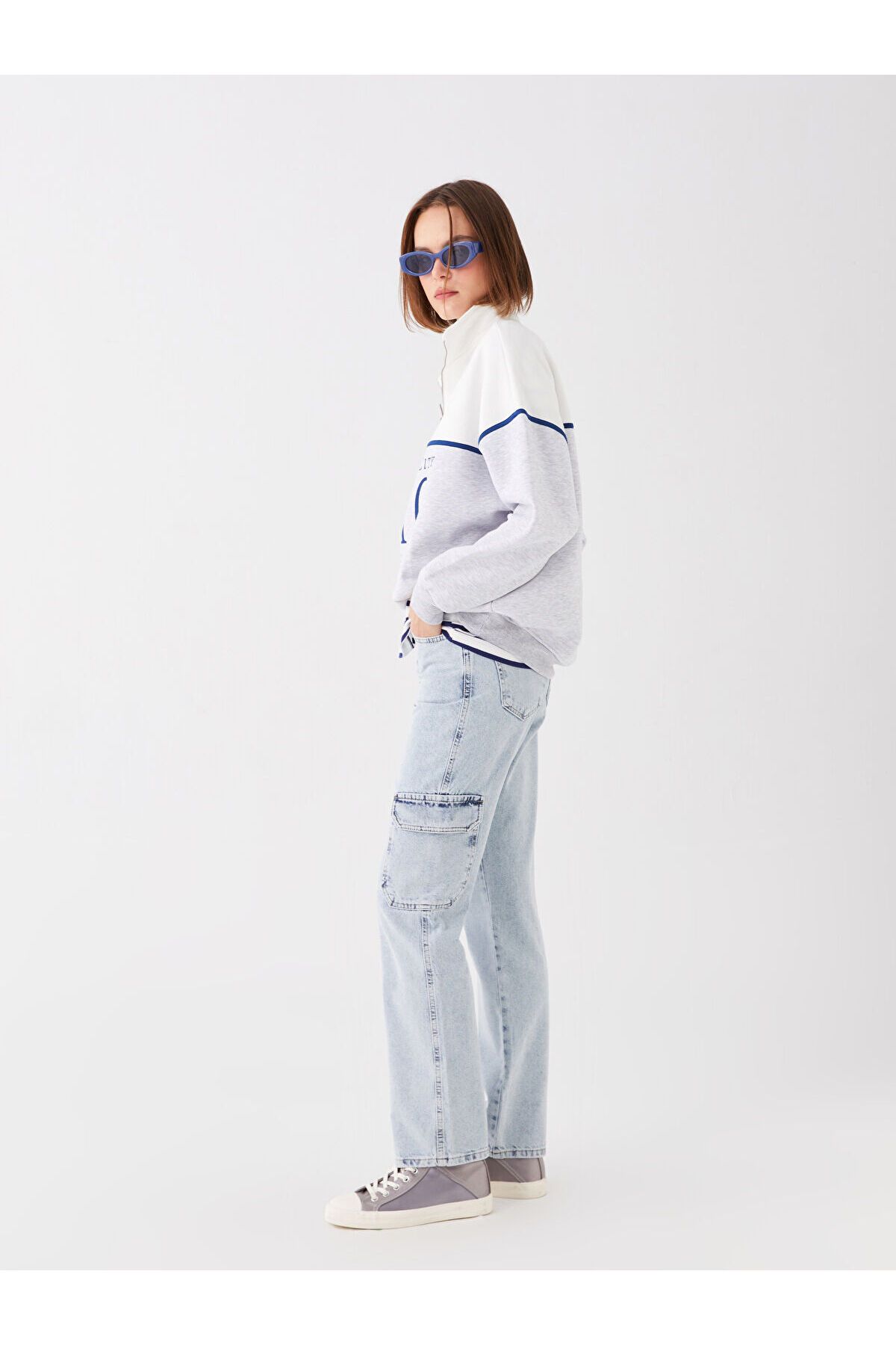 LC Waikiki Straight Fit Kadın Kargo Jean Pantolon